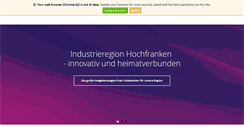 Desktop Screenshot of industrieregion-hochfranken.de